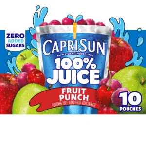 Capri Sun 100 Fruit Punch Juice Ready To Drink Juice 40 Pouches 4 Boxes Of 10 Packaging May Vary