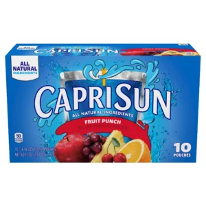 Capri Sun 100 Fruit Punch Juice Ready To Drink Juice 40 Pouches 4 Boxes Of 10 Packaging May Vary