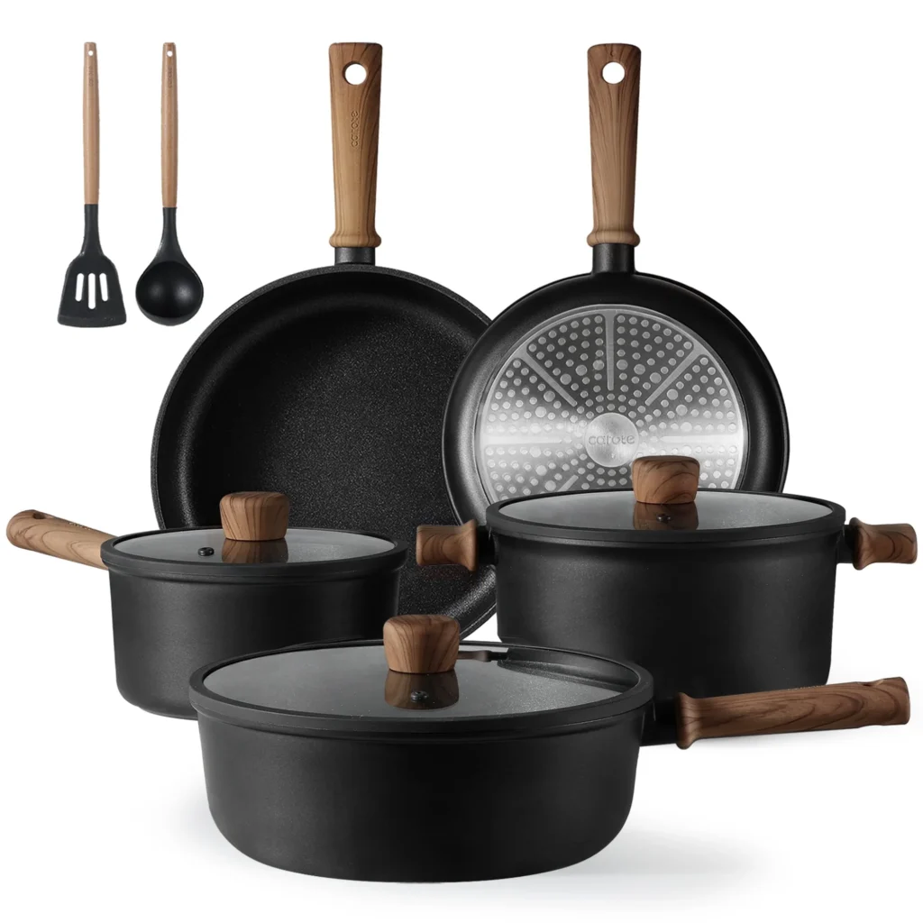Carote 10 Pcs Nonstick Cookware Sets – Versatile Kitchen Essentials β close-up detail of design and finish