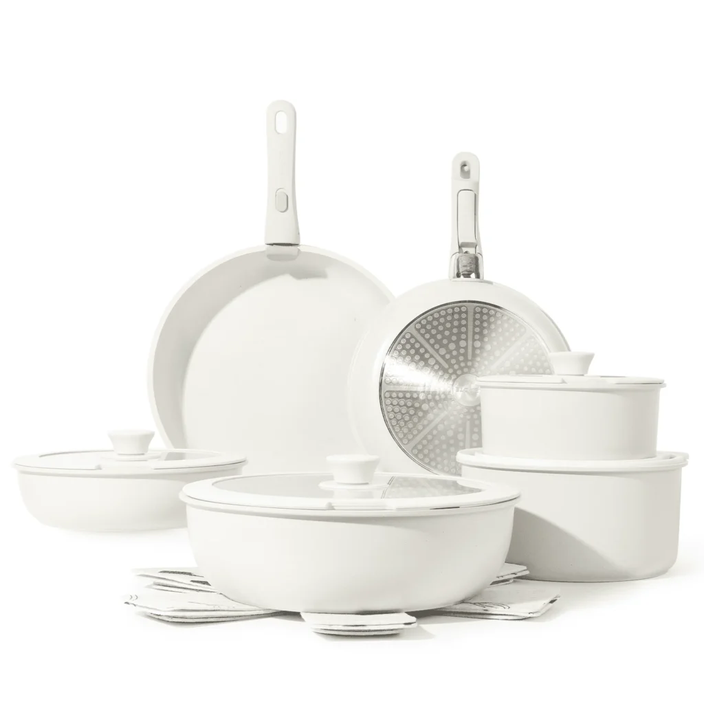 Carote 24-Piece Nonstick Cookware Set – Granite Finish & Utensils β alternate angle showing full product