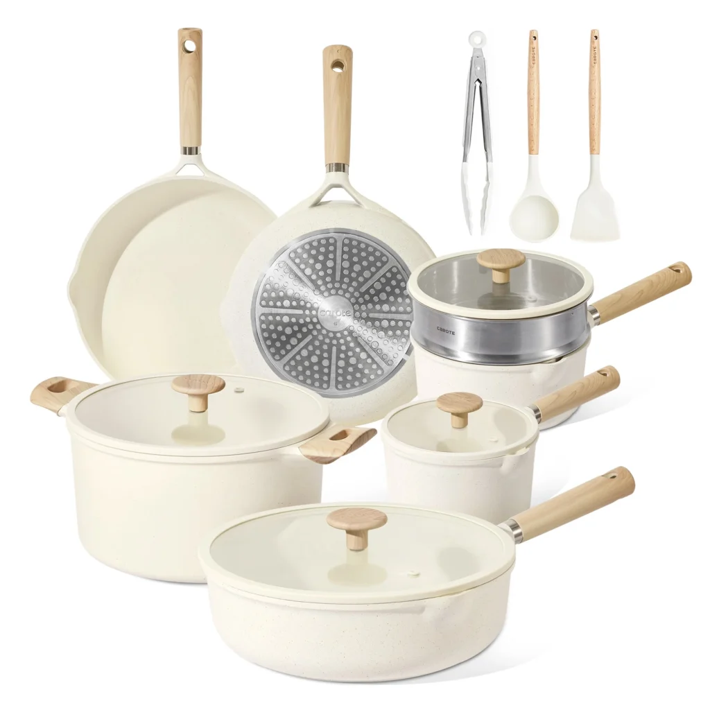 Carote 24-Piece Nonstick Cookware Set – Complete Kitchen Solution β alternate angle showing full product