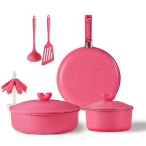 Carote 5 Pcs Pots and Pans Nonstick, Cookware Set with Detachable