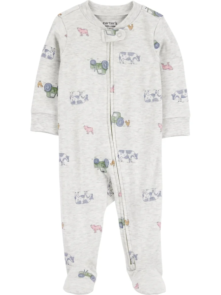 Carter’s Child of Mine Baby Boy Sleep & Play One-Piece – Soft Cotton Comfort β alternate angle showing full product