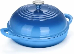 Cast Iron Dutch Oven Pot With Lid Round Bread Sourdough Baking Enameled Dome Lid Cotton Potholders Sourdough Pink 6 Quarts
