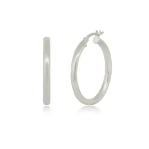 Cate Chloe Amaya 18k White Gold Plated Silver Hoop Earrings Jewelry for Women Earrings with Crystals