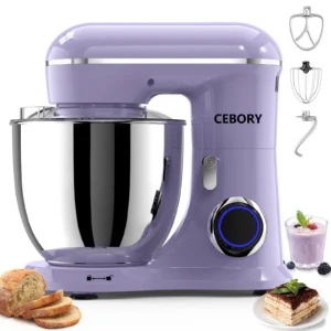 CEBORY 3-IN-1 Stand Mixer, 6.5 QT Tilt-Head 10-Speed Food Mixer