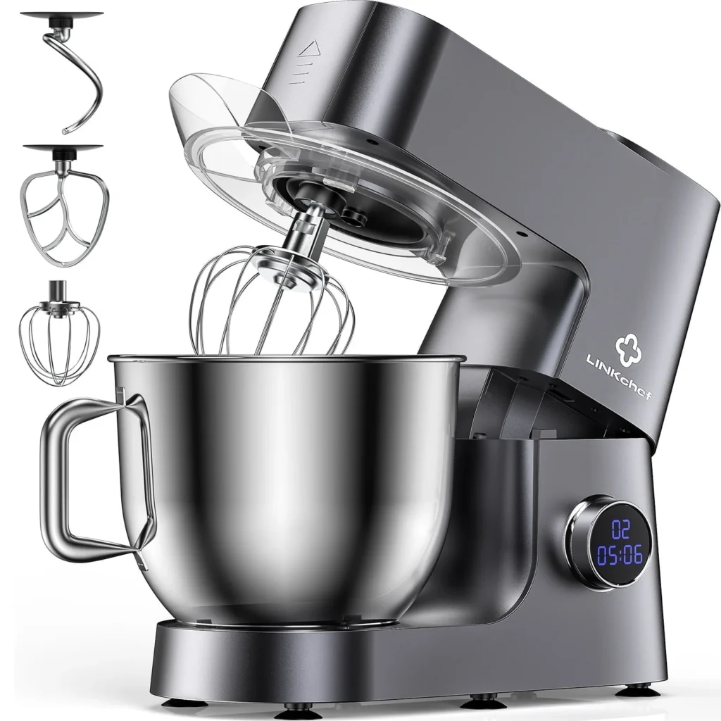 CEBORY 6 QT Tilt Head Stand Mixer – 10-Speed 3-in-1 Versatility β alternate angle showing full product