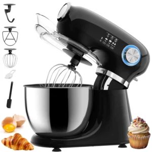 CEBORY 3 IN 1 Stand Mixer 6 QT Tilt Head 10 Speed Food Mixer Kitchen Electric Mixer with Dough Hook Beater Whisk Bowl for Most Home Cooks