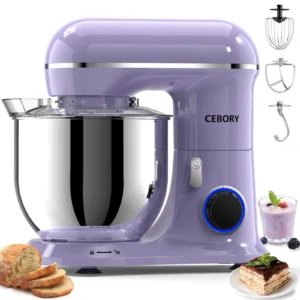 CEBORY 3 IN 1 Stand Mixer 6 QT Tilt Head 10 Speed Food Mixer Kitchen Electric Mixer with Dough Hook Beater Whisk Bowl for Most Home Cooks