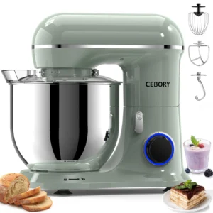 CEBORY Stand Mixer 6 5 QT Tilt Head 660W 10 Speed Food 3 IN 1 Kitchen Electric Mixer Dough Hook Beater Whisk Bowl Most Home Cooks Agave Green