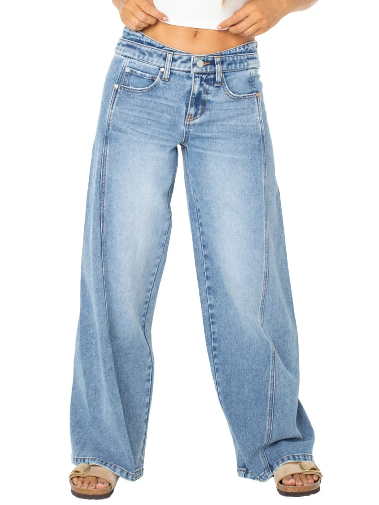 Celebrity Pink Women s Low Rise Double Waistband Wide Leg Jeans Sizes 1 21