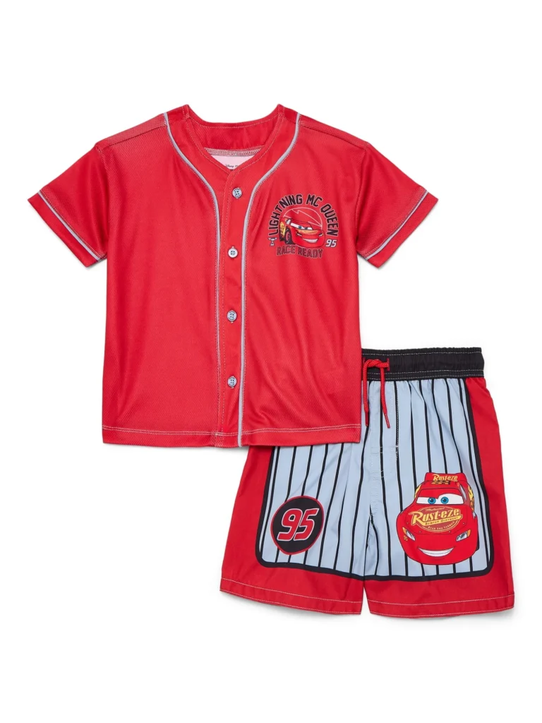 Character Toddler Boy Jersey Rash Guard and Swim Shorts Set 2 pc Sizes 2T 5T