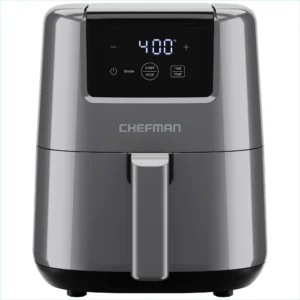 Chefman 2 Qt Compact Air Fryer w Digital Display and Shake Reminder Black