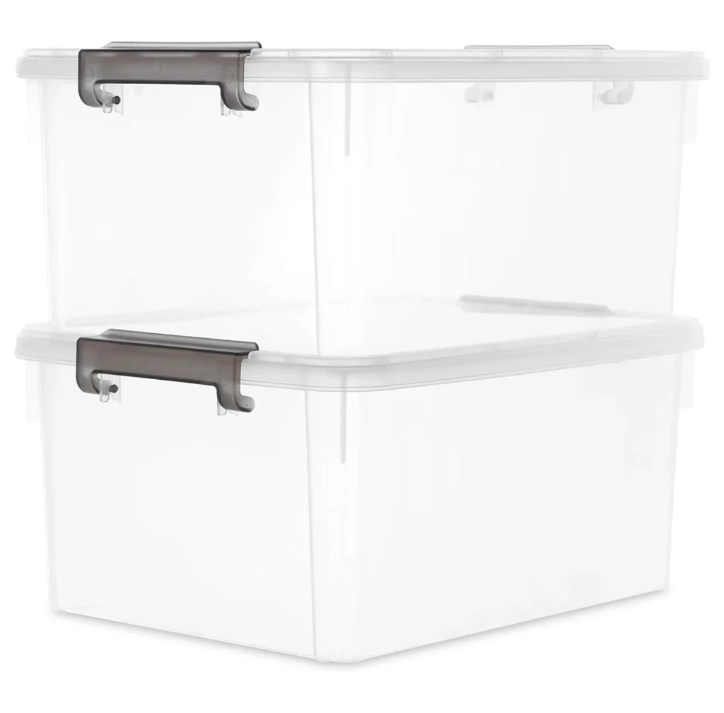 Citylife 17 Qt Stackable Clear Storage Bins (6-Pack) – Versatile Home Organization — close-up detail of design and finish