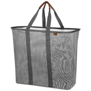 CleverMade Laundry Backpack Luxe Birch with Bamboo Rim and Eco-Friendly