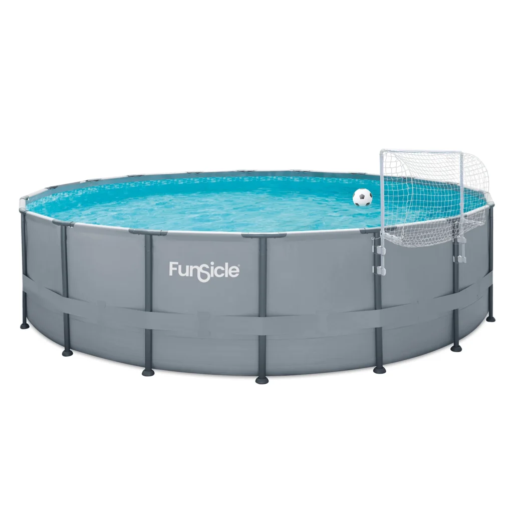 CM 18ft Round Above Ground Pool – Easy Setup for Family Fun — close-up detail of design and finish