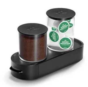 Coffee Maker for K Cup Pod and Ground Coffee Compatibility Fast Heating 40oz Removable Water Reservoir Black for Home Office RV