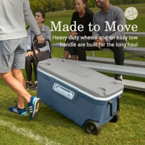 Coleman 316 Series 100QT Hard Chest Wheeled Cooler Lakeside Blue