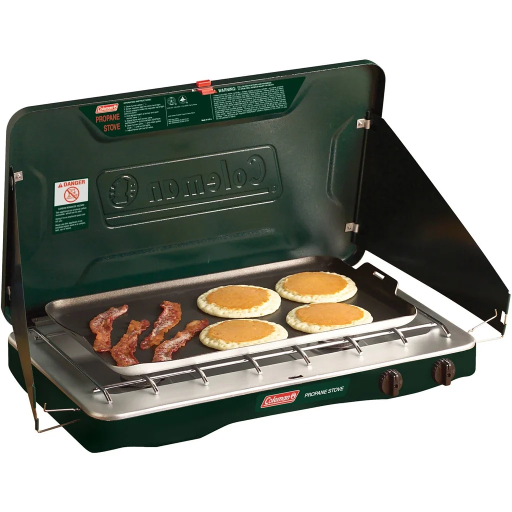 Coleman Brand Matchlight 10 000 BTU 2 Burner Propane Stove black