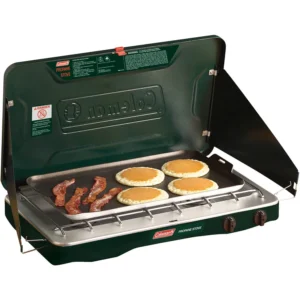 Coleman Brand Matchlight 10 000 BTU 2 Burner Propane Stove black