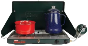 Coleman Brand Matchlight 10 000 BTU 2 Burner Propane Stove black
