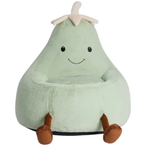 CONCETTA 24 Inch Kids Bean Bag Chair Padded Toddler Bean Bag Sofa with Padded Bean Bag Chair for Boys and Girls Beige