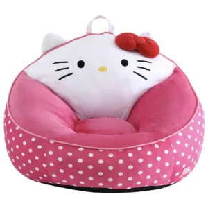 CONCETTA 24 Inch Kids Bean Bag Chair Padded Toddler Bean Bag Sofa with Padded Bean Bag Chair for Boys and Girls Beige