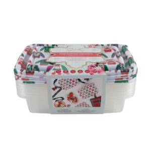 Cook With Color Stackable 12 Pc Printed Plastic Food Storage Bows