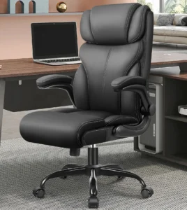 Coolhut Big and Tall Office Chair 500LBS Wide Seat Ergonomic Computer Desk Chair High Back Executive Leather Chair