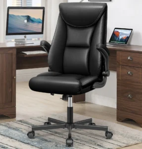 Coolhut Big and Tall Office Chair 500LBS Wide Seat Ergonomic Computer Desk Chair High Back Executive Leather Chair