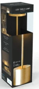 Cordless Rechargeable 11 9 Brass Table Lamp with Dimmable 3 Option Lights