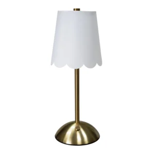 Cordless Rechargeable 11 9 Brass Table Lamp with Dimmable 3 Option Lights