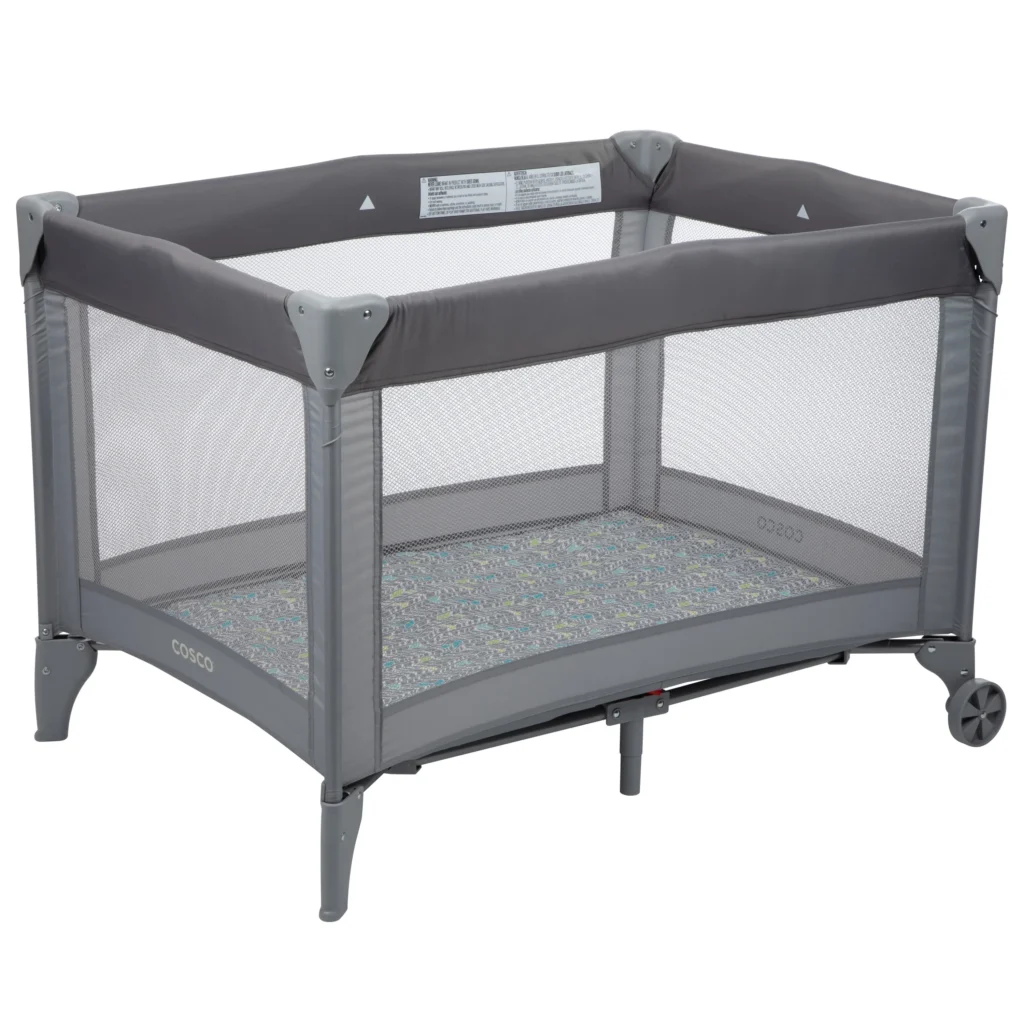Cosco Kids Funsport Portable Play Yard – Noir Dot Travel Crib β alternate angle showing full product