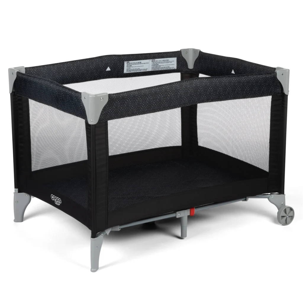 Cosco Kids Funsport Portable Compact Baby Play Yard with Carry Bag Noir Dot