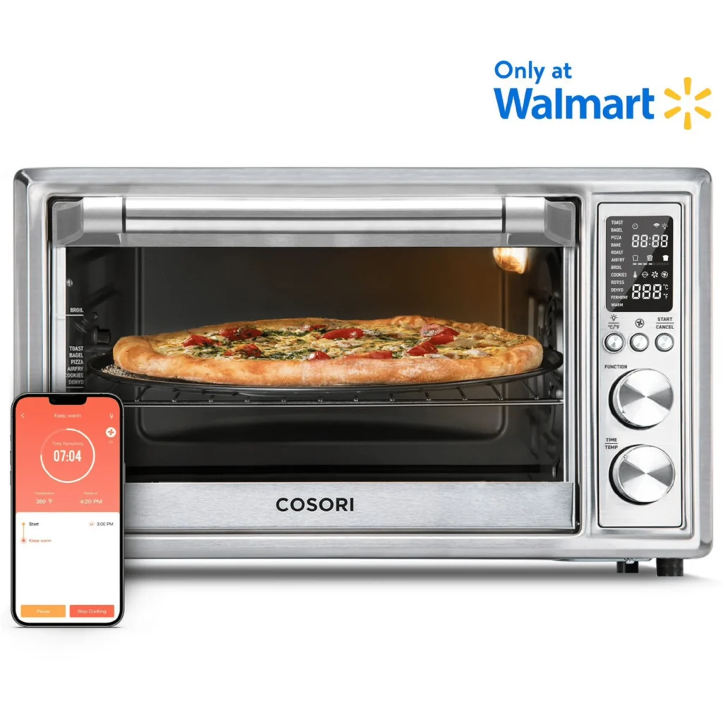 COSORI Smart New Air Fryer Toaster Oven Large 32 Quart Stainless Steel Walmart Exclusive Bonus Silver
