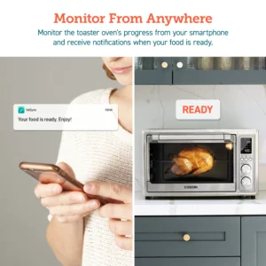 COSORI Smart New Air Fryer Toaster Oven Large 32 Quart Stainless Steel Walmart Exclusive Bonus Silver