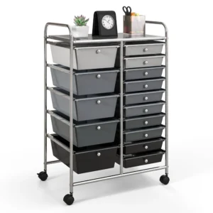 Costway 6 Drawer Rolling Storage Cart Tools Scrapbook Paper Office School Organizer Colorful