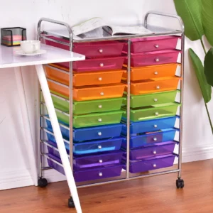 Costway 6 Drawer Rolling Storage Cart Tools Scrapbook Paper Office School Organizer Colorful
