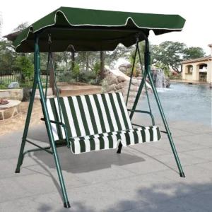 Costway Loveseat Patio Canopy Swing Glider Hammock Cushioned Steel Frame Outdoor