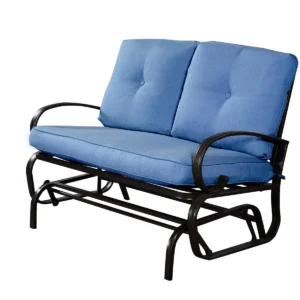 Costway Patio Glider Outdoor Rocking Bench Double 2 Person Chair Loveseat Armchair Backyard