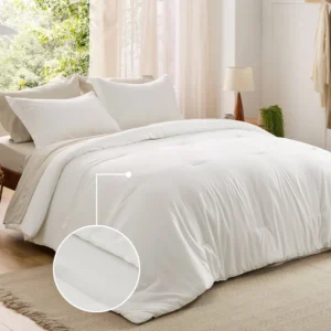 Cozy Comfort Twin Comforter Set with Sheets 5 Pieces Bedding Sets Pinch Pleat Ivory Twin Bed in a Bag with Comforter Sheets Pillowcase Sham