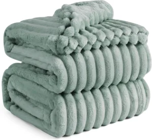 Cozy Comfort White Fleece Throw Blanket for Couch Super Soft Cozy Blankets for Women Girls 50×60 inches