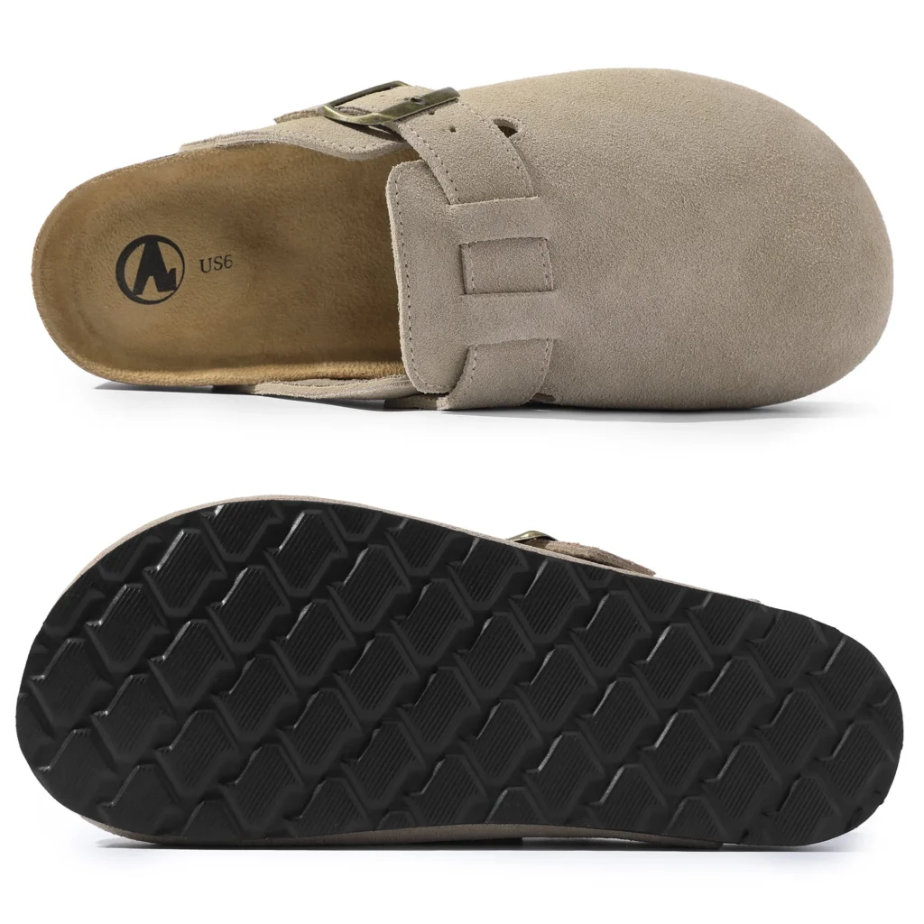 Cushionaire Genuine Suede Cork Footbed Platform Clog – Ultimate Comfort Design β alternate angle showing full product