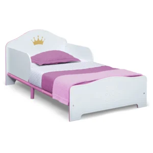 Delta Children Princess Crown Toddler Table and Chair Set with Storage Greenguard Gold Wood Pink