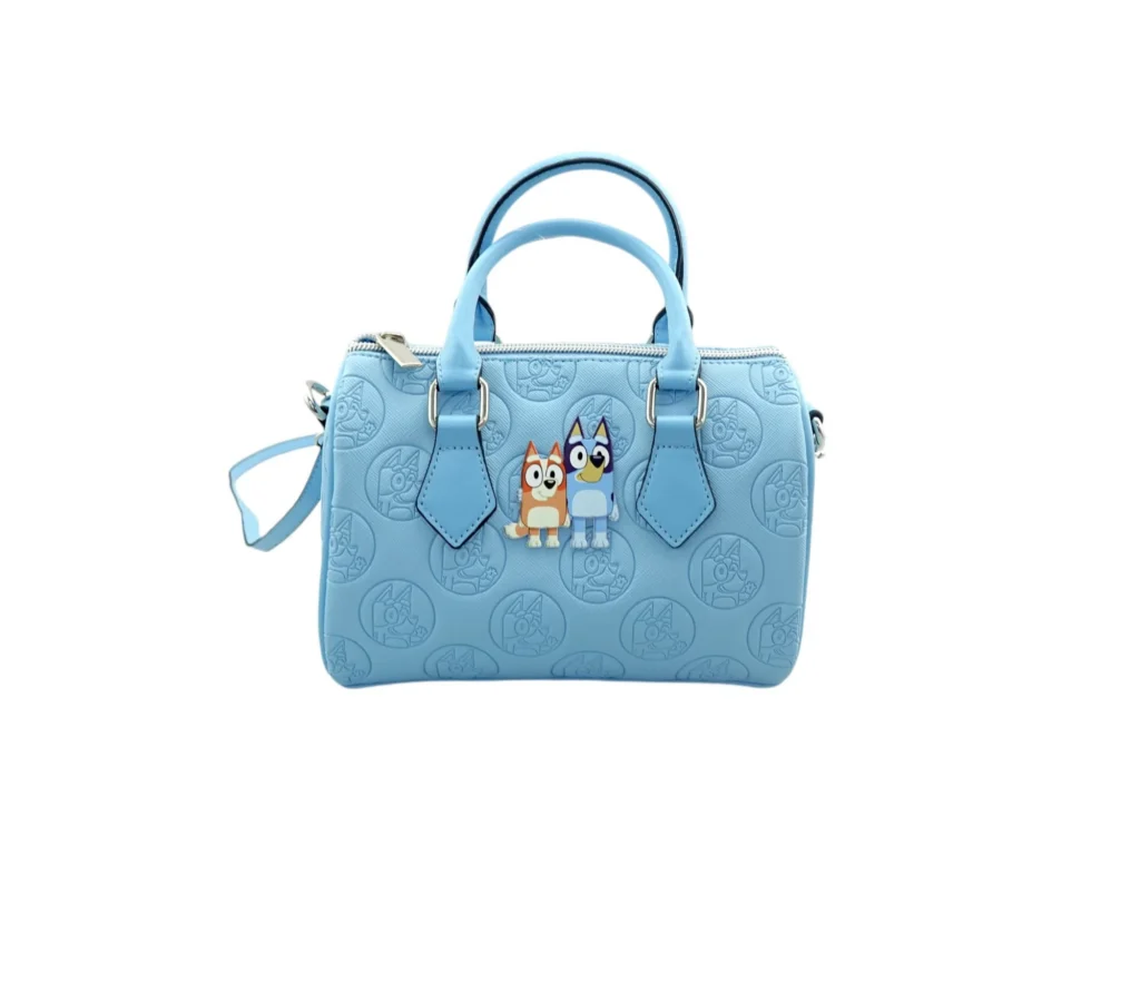 Disney Bluey Mini Satchel Crossbody – Durable Faux Leather Bag — alternate angle showing full product
