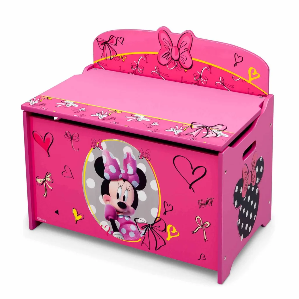 Delta Children Minnie Mouse 6-Bin Toy Organizer – Easy Storage — alternate angle showing full product