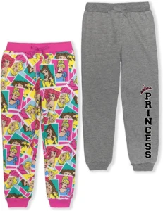 Disney’s Princess Adventure Girls Open Bottom Fleece Jogger Pants