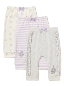Disney’s Princess Adventure Girls Open Bottom Fleece Jogger Pants