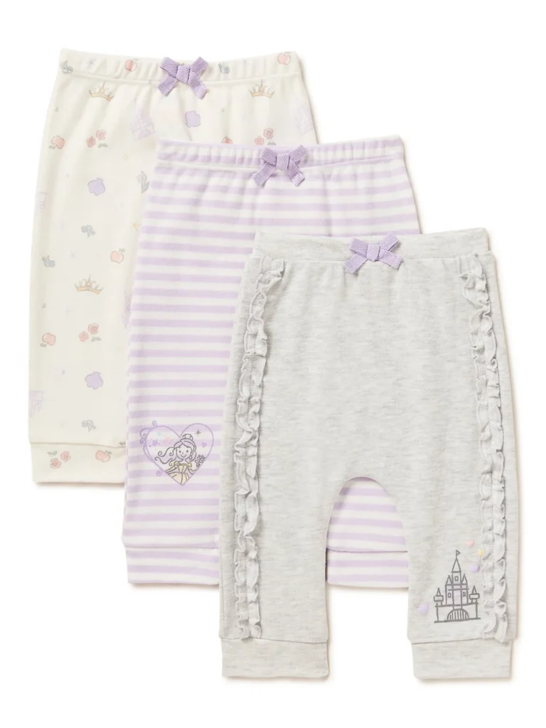 Disney’s Princess Adventure Girls Fleece Jogger Pants – Comfy Open Bottom β close-up detail of design and finish