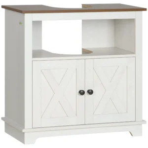 Ditangy Pedestal Sink Storage Cabinet Under Sink Cabinet Bathroom Vanity Cabinet Shape and Adjustable Internal Shelf White